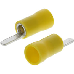 Rs Pro - Cosse à sertir type languette, 3mm x 1mm, Jaune 10AWG 6mm² 12AWG 2.5mm² Non-Enveloppé