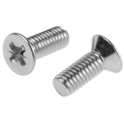 Vis à métaux RS PRO M6 à tête Fraisée Pozidriv en Acier, 16mm ( Prix pour Sachet de 100 )