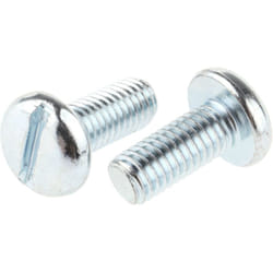 Rs Pro - Vis à métaux M5 à tête Cylindrique fendue en Acier, 12mm ( Prix pour Sachet de 100 )