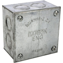 Rs Pro - Boîte de dérivation, Acier Galvanisé, 75mm x 75 mm, Profondeur 50mm ( Prix pour 1 )
