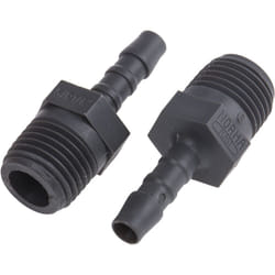 Adaptateur Rs Pro Mâle Droit 1/4pouce, bsp 1/4' mâle, en Nylon ( Prix pour Paquet de 5 )