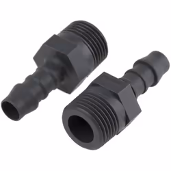 Diamètre interne du raccord = 8mm Type de raccord = Adaptateur Matériau du corps = Nylon Raccord fileté = BSP 3/8" mâle Taill ...