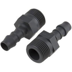 Adaptateur Rs Pro Mâle Droit 3/8pouce, bsp 3/8' mâle, en Nylon ( Prix pour Paquet de 5 )