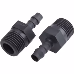 Diamètre interne du raccord = 8mm Matériau du corps = Nylon Raccord fileté = BSP 1/2" mâle Taille du filetage = 1/2pouce Genr ...