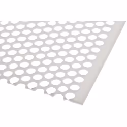 Forme = Perforé Longueur = 500mm Largeur = 500mm Epaisseur = 2mm Matériau = PP Composite = Non Taille de trou = 8 mm schéma d ...