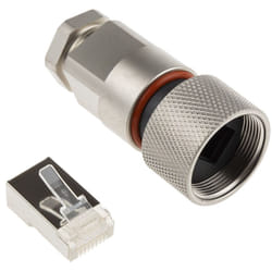 Rs Pro - Connecteur RJ45 Mâle, Blindé Montage sur câble, ports Droit ( Prix pour 1 )
