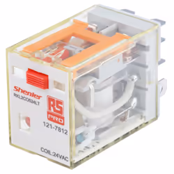 Tension de bobine = 24V c.a. Configuration de contact = 2 RT Type de montage = Enfichable Courant de commutation = 10A Nombre ...