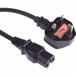 Connecteur A = C15, CEI Connecteur B = Fiche britannique Longueur = 2m Courant = 13 A Couleur de gaine = Noir Fiche secteur T ...