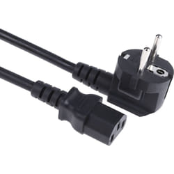 Câble d'alimentation, Noir, Connecteur C13, IEC vers CEE 7/7, Schuko, 2m ( Prix pour 1 )