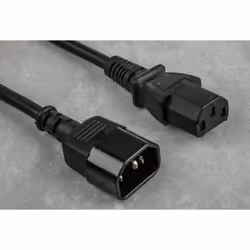 Connecteur A = C13, IEC Connecteur B = C14, CEI Longueur = 2m Couleur de gaine = Noir Fiche secteur Type = IEC 60320 C14 Type ...