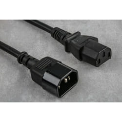 Rs Pro - Câble d'alimentation, Noir, Connecteur C13, iec vers C14, cei, 2m ( Prix pour 1 )