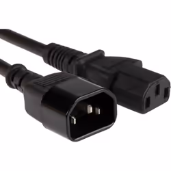 Connecteur A = C13, IEC Connecteur B = C14, CEI Longueur = 3m Courant = 10 A Couleur de gaine = Noir Fiche secteur Type = IEC ...
