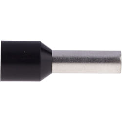 Embout à sertir 6mm², Noir, longueur 12mm