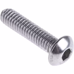 Taille de filetage = M4 Longueur = 16mm Forme de tête = Vis bombée à tête creuse hexagonale Matériau = Acier Inoxydable Type  ...
