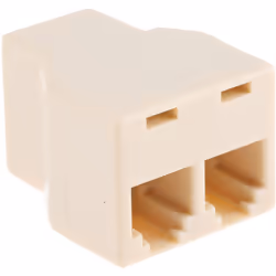 Type = Adaptateur Type d'interface = RJ11 Nombre de ports = 2 Configuration de câblage = Droit Longueur = 21mm Largeur = 26mm ...