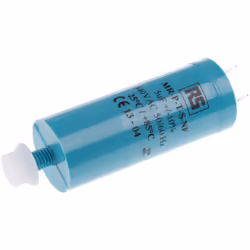 Capacité = 5µF Tension = 440V c.a. Type de montage = Montage à visser Tolérance = ±10% Série = MRP440 Longueur = 75mm Dimensi ...