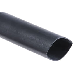 Gaine thermorétractable RS PRO, Dia. 12.7mm Noir rétreint 2:1, 1.2m ( Prix pour Sachet de 5 )
