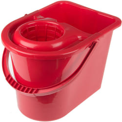 Seau à lessiver en Plastique Rouge avec poignée, 12L ( Prix pour 1 )