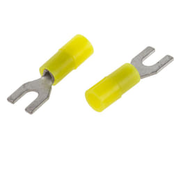 Rs Pro - Cosse à fourche à sertir Isolé, Jaune 22AWG 0.5mm² 26AWG 0.2mm²