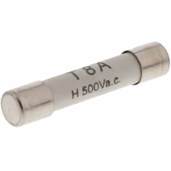 Gamme de courant = 8A Taille de fusible = 6.3 x 32mm Vitesse de fusion = T Plage de tension = 500V c.a. Diamètre = 6.3mm Maté ...