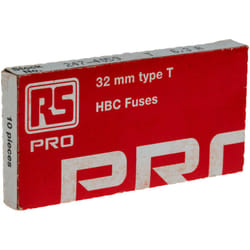 Rs Pro - Cartouche fusible 6.3A, 6.3 x 32mm, Type t, 500V c.a.