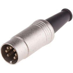 Rs Pro - Connecteur din 7 contacts, Mâle, Montage sur câble, a sertir ( Prix pour Paquet de 5 )