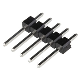 Embase à broches Rs Pro 5 pôles , 2.54mm 1 rangée, 1.0A, Droit