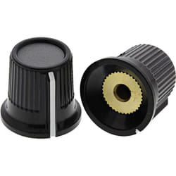 Rs Pro - Bouton de potentiomètre Axe de 3.2mm, Diamètre de 16mm, Vis sans tête