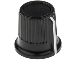 Rs Pro - Bouton de potentiomètre Axe de 6mm, Diamètre de 16.2mm, Vis sans tête