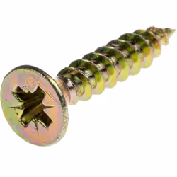 Taille de filetage = 4.5mm Forme de tête = Fraisée Type d'entrainement = Pozidriv Matériau = Acier Finition = Jaune passivé,  ...