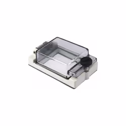 Longueur = 49mm Largeur = 27mm Hauteur = 78mm Matériau = Polycarbonate Couleur = Gris Utiliser avec = 46277-3, DIN 43880 Indi ...