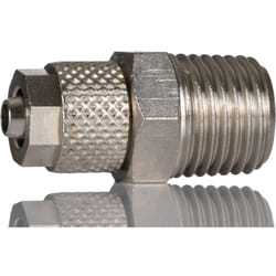 Rs Pro - Adaptateur droit fileté hydraulique vers Enfichable 6 mm r 1/4 Mâle ( Prix pour Paquet de 5 )