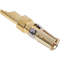 Rs Pro - Contact alimentation Connecteur D-sub à souder, Femelle, placage Or sur nickel 16AWG, Contact de puissance 12AWG, 12 ( Prix pour 1 )