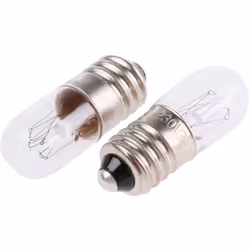 Tension = 230 V Base de la lampe = E10 Courant = 13 mA Diamètre = 10mm Taille de la lampe = T3 1/4 Longueur = 28 mm Couleur d ...