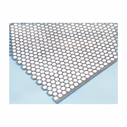 Longueur = 500mm Matériau = Acier Inoxydable Forme = Perforé Largeur = 500mm Epaisseur = 0.55mm Diamètre de perçage = 3mm sch ...