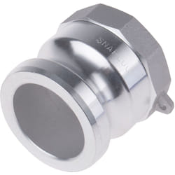 Rs Pro - Adaptateur cannelé Part a Mâle Droit 2pouce, bsp 2' , en Aluminium ( Prix pour 1 )