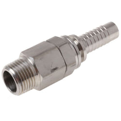Raccord de tuyau souple Rs Pro bsp 1/2' mâle Acier inoxydable, 20 bars ( Prix pour 1 )