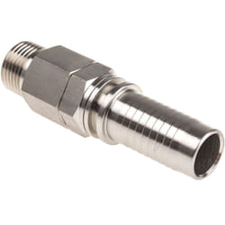 Rs Pro - Raccord de tuyau souple bsp 1/2' mâle Acier inoxydable, 20 bars ( Prix pour 1 )
