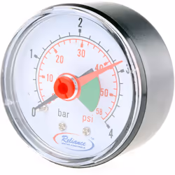 Mesure de pression minimum = 0bar Mesure de pression maximum = 4bar Type de jauge de pression = Cadran Diamètre extérieur de  ...