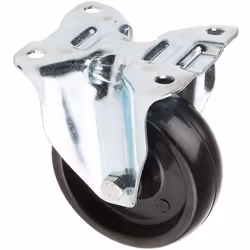 Diamètre roue = 100mm Capacité de charge = 120kg Hauteur hors tout = 123mm Dimensions plaque de fixation = 100 x 80mm Rotatio ...