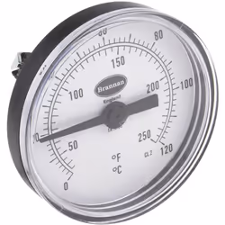 Mesure de température maximum = +120 °C Précision optimale = ±4 °C Diamètre du cadran = 66mm Echelle de température = Centigr ...