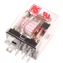 Rs Pro - Relais sans accrochage 2 rt, bobine 230V c.a. Enfichable 1.2W ( Prix pour 1 )