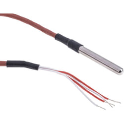 Capteur RTD PT100 RS PRO, Ø 6mm, L.50mm + 2m, +200°C max, Câble ( Prix pour 1 )