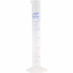 Matériau = PP Capacité = 25ml Graduations = Oui Longueur = 170mm Cylindres en polypropylène à graduations imprimées. Cylindre ...