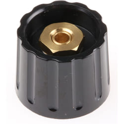 Rs Pro - Bouton de potentiomètre Axe de 6mm, Diamètre de 21.3mm, Bague ( Prix pour 1 )