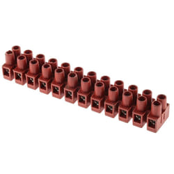Bornier de raccordement Rs Pro 12 pôles , 8mm, a visser, 24A ( Prix pour Paquet de 5 )