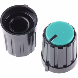Taille de l'axe = 6mm Type d'axe = Circulaire Hauteur du bouton = 16.5mm Couleur du corps = Noir Couleur de l'indicateur = Ve ...