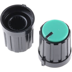 Bouton de potentiomètre Rs Pro Axe de 6mm, Diamètre de 13.3mm, Enfichable
