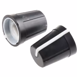 Taille de l'axe = 6.4mm Type d'axe = Forme en D Hauteur du bouton = 15mm Couleur du corps = Noir Couleur de l'indicateur = No ...