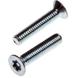 Vis de sécurité inviolable, M4 x 20mm, tête plate, en Acier ( Prix pour Sachet de 100 )